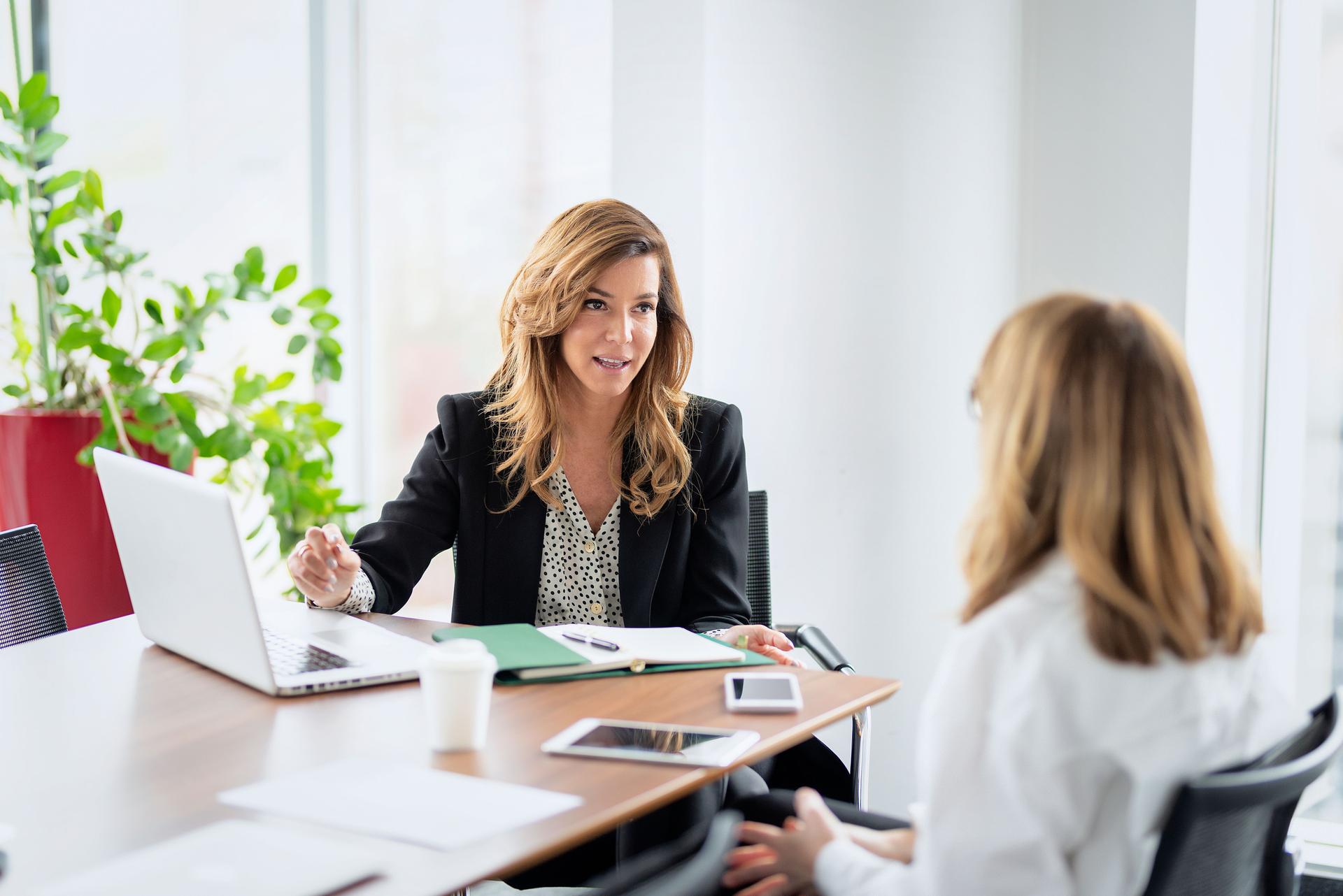 Group of businesswoman sitting at the office on business meeting